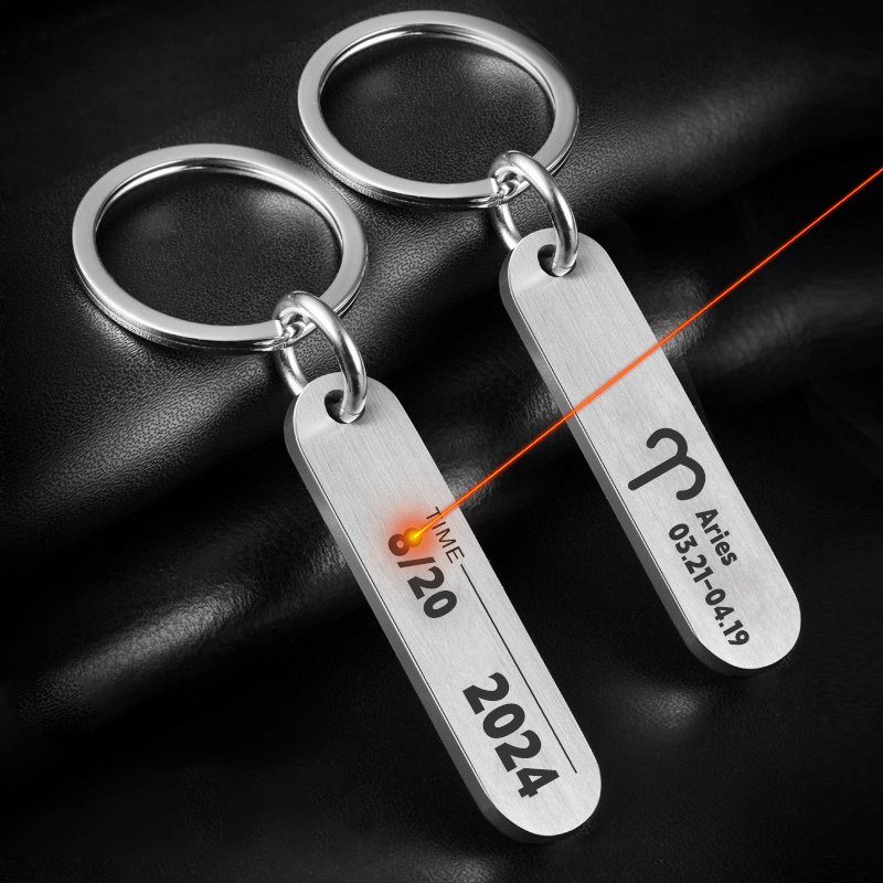 Customized Key Chains with Las - Initial Ring Custom 评论和价格