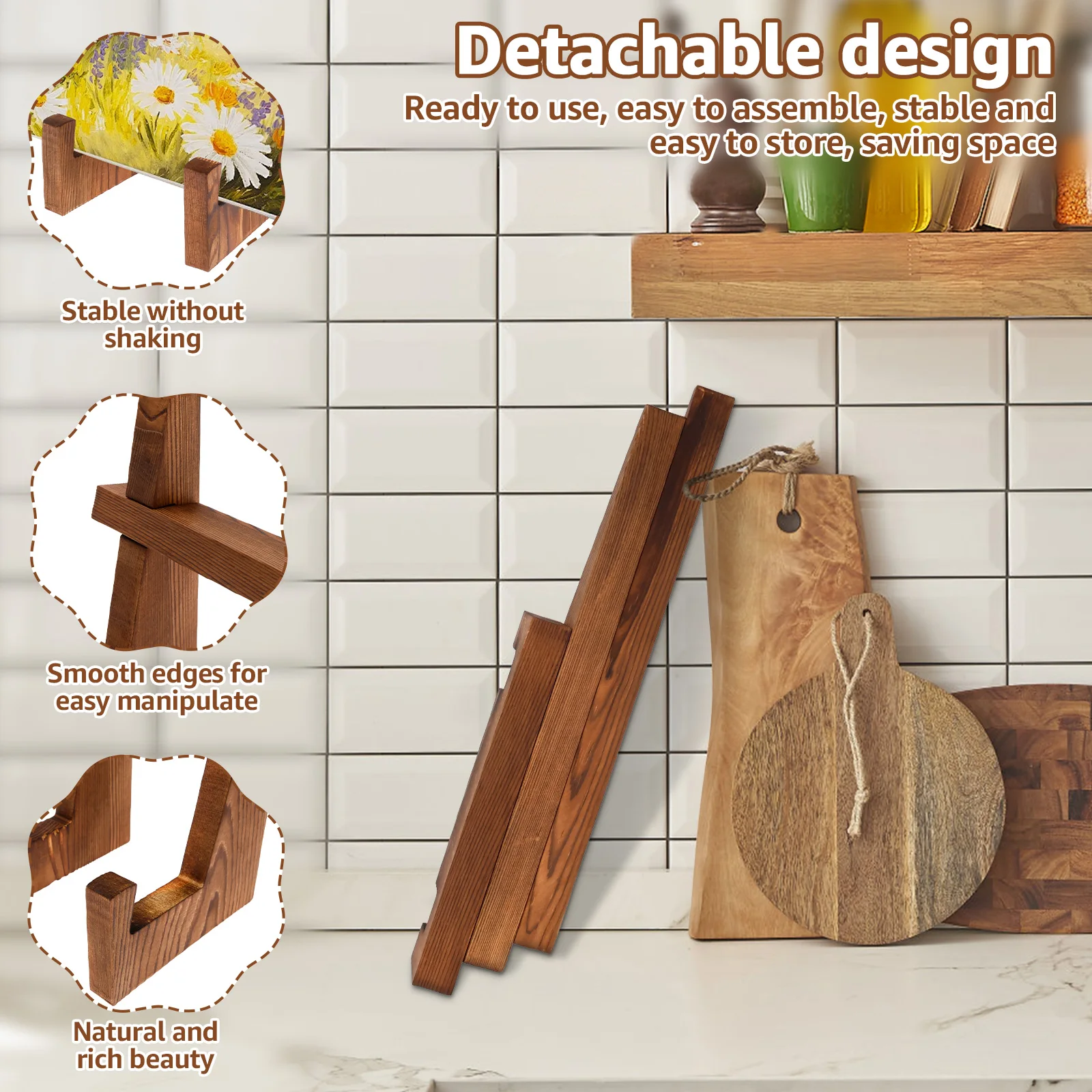 Wooden Plate Stand Desktop Rec - Engraved Wood Frame 评论和价格