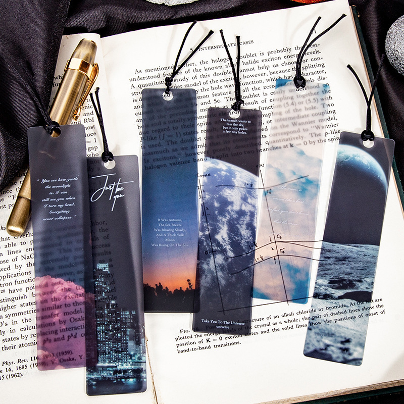 5PCS Space Roaming Matte PET B - Dried Flower Bookmark 评论和价格