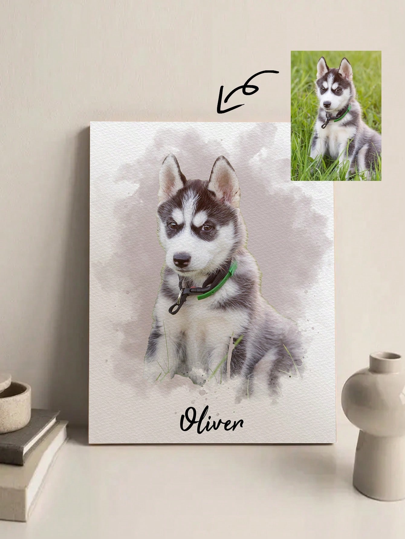 Customized Watercolor Pet Port - Pet Portrait Custom 评论和价格