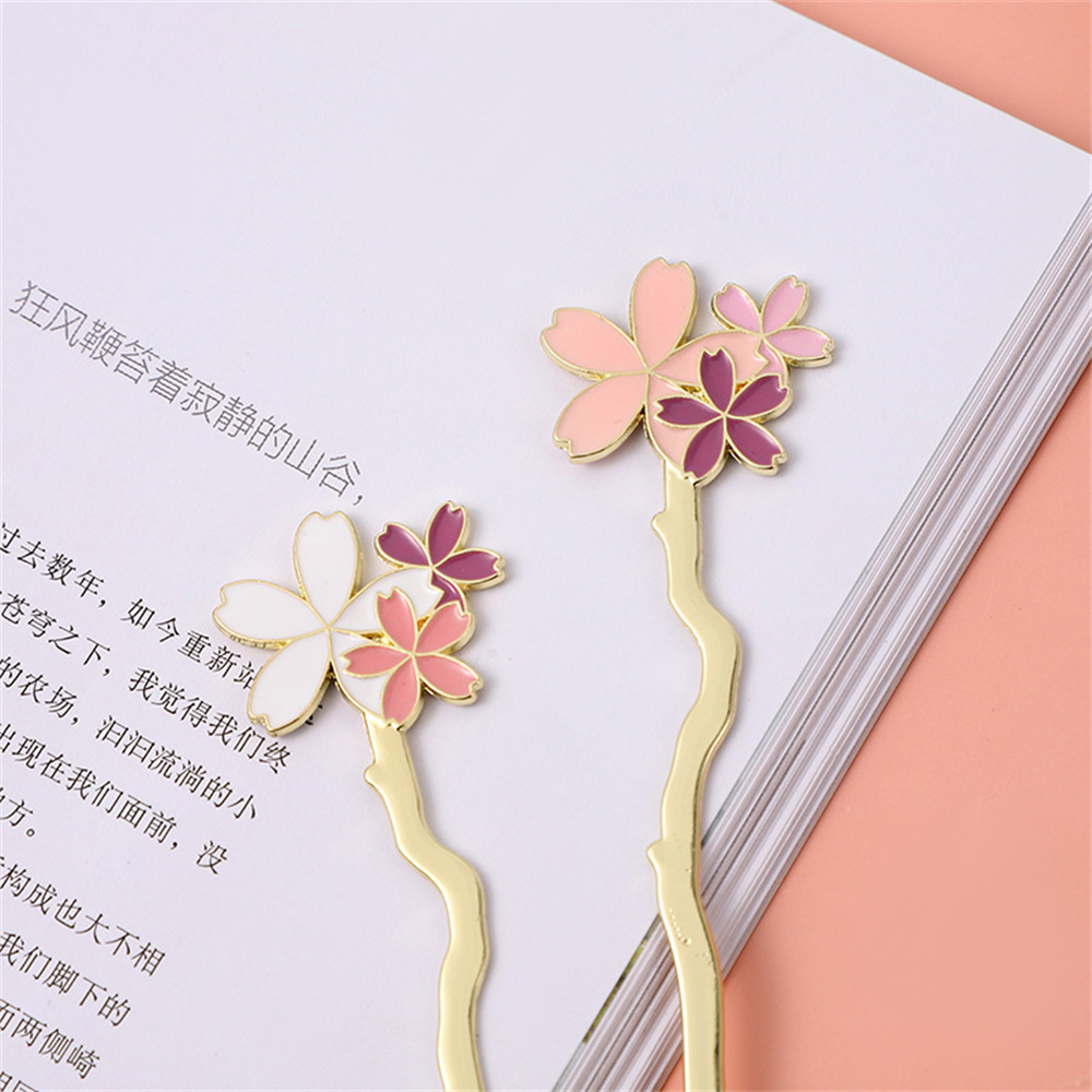 Metal Sakura Bookmark Creative - Dried Flower Bookmark 评论和价格