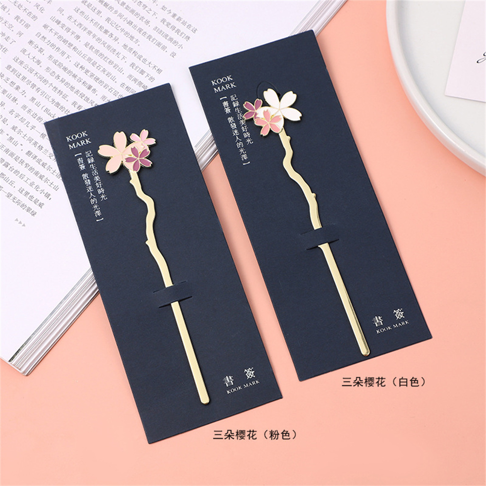 Metal Sakura Bookmark Creative - Dried Flower Bookmark 评论和价格