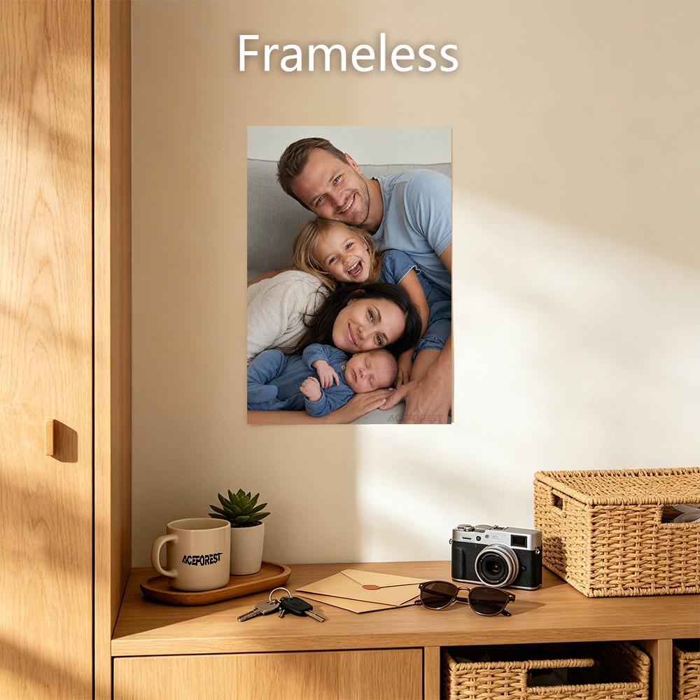 2D Personalized Photo Canvas W - Engraved Wood Frame 评论和价格